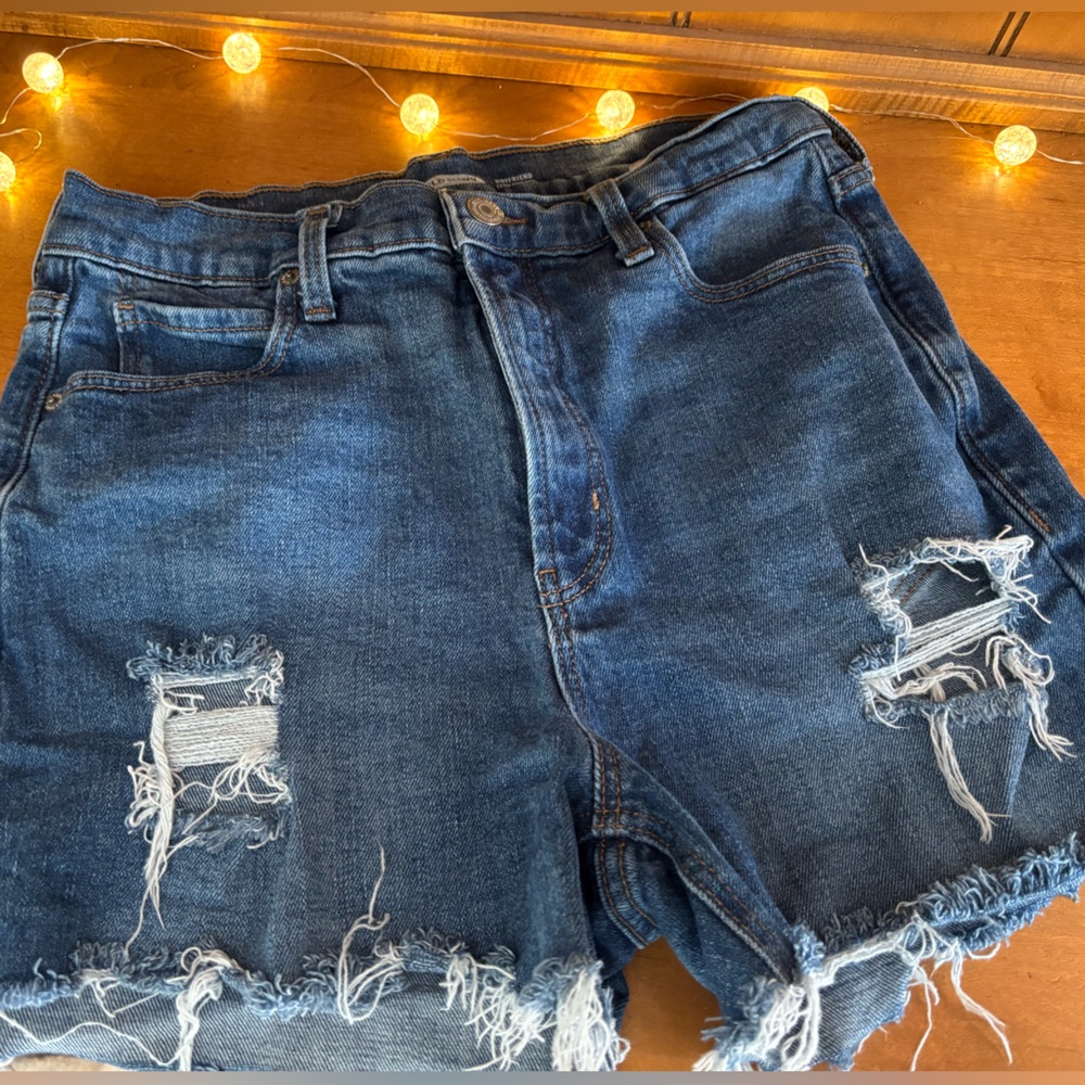 Old Navy Blue Distressed Jean Shorts